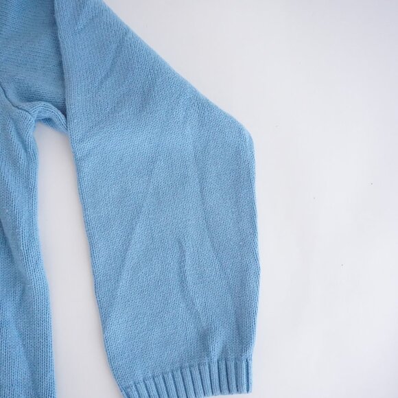 Vintage C&B Blue Teddy Bear Knit Sweater Star Appliqué Americana Cabincore XL - Picture 4 of 9